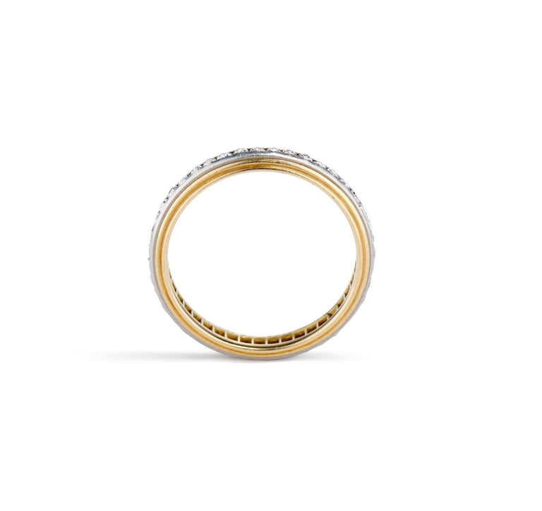 Edwardian Platinum and Gold with Diamonds Wedding Band
