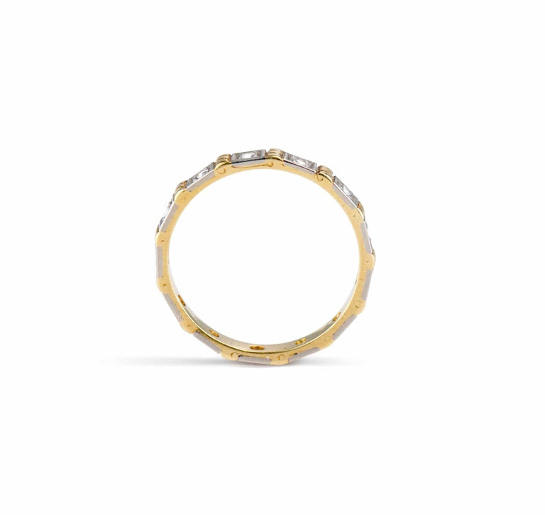 Edwardian Platinum with Gold Wedding Band