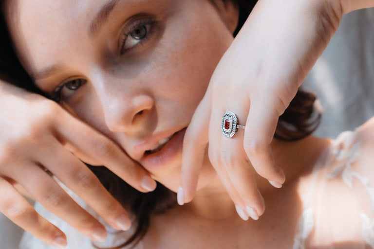 Edwardian Ruby and Diamond Engagement Ring