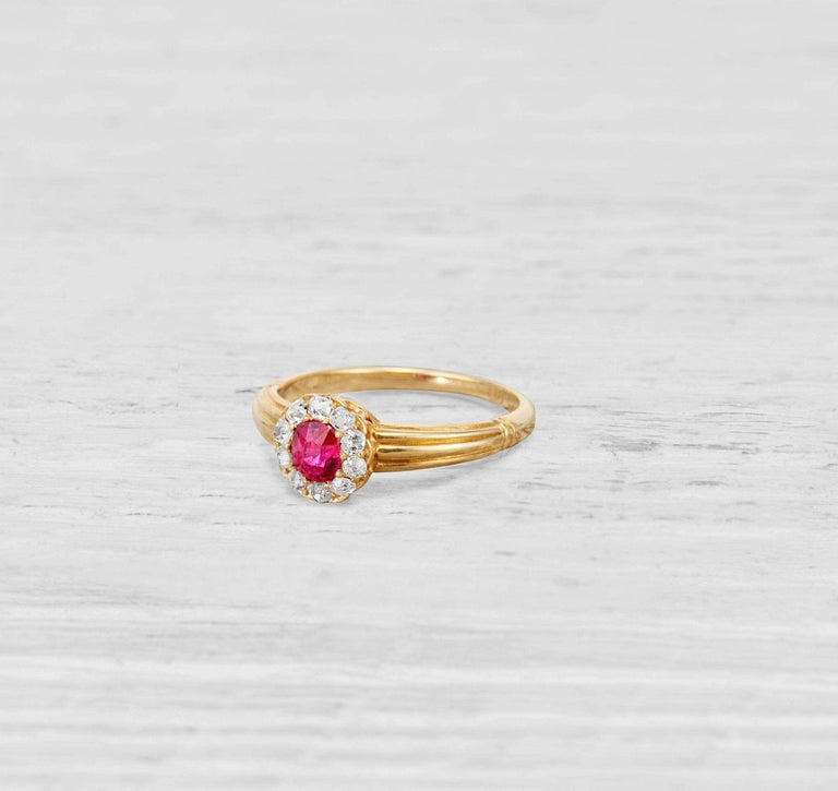 EDWARDIAN RUBY AND DIAMOND RING