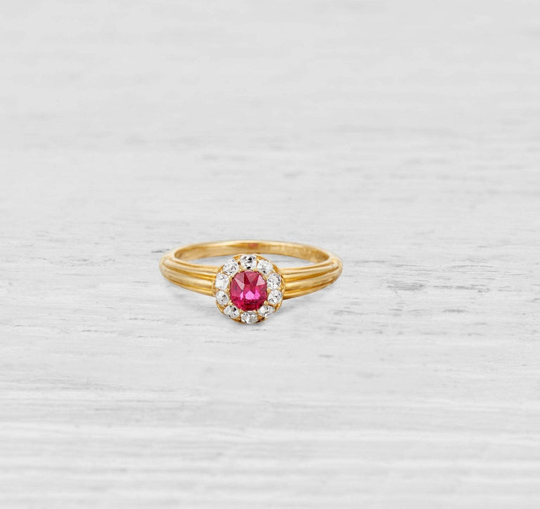 EDWARDIAN RUBY AND DIAMOND RING