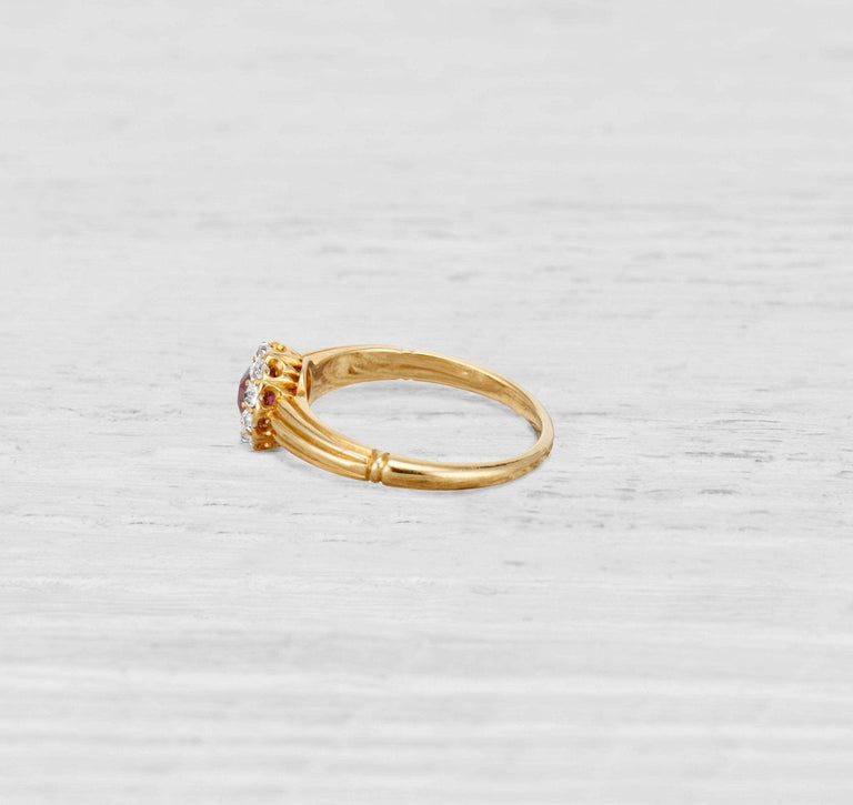 EDWARDIAN RUBY AND DIAMOND RING