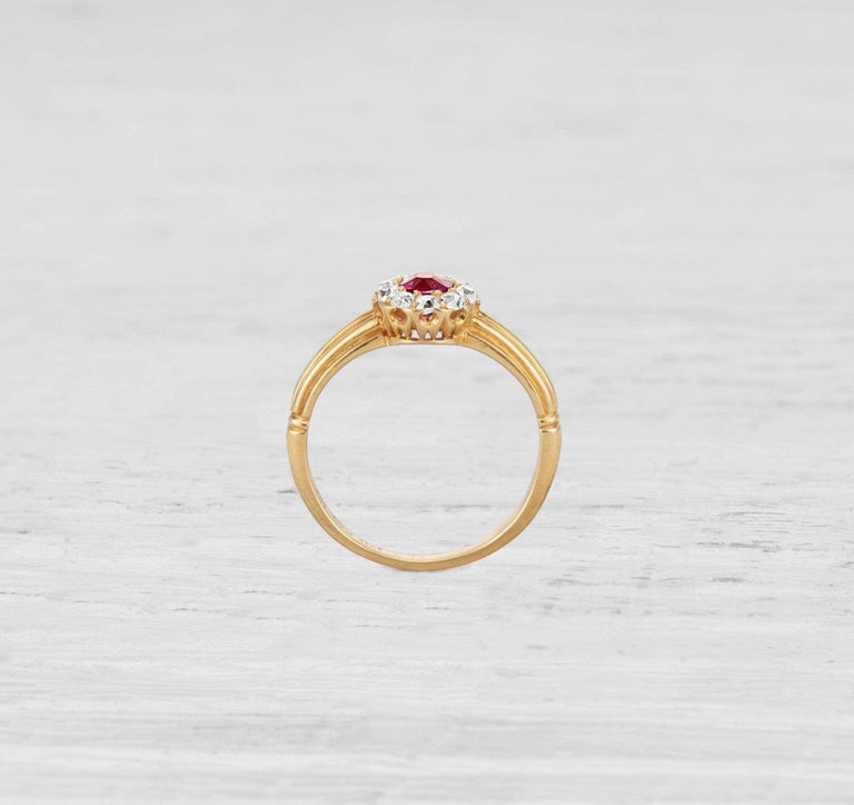 EDWARDIAN RUBY AND DIAMOND RING