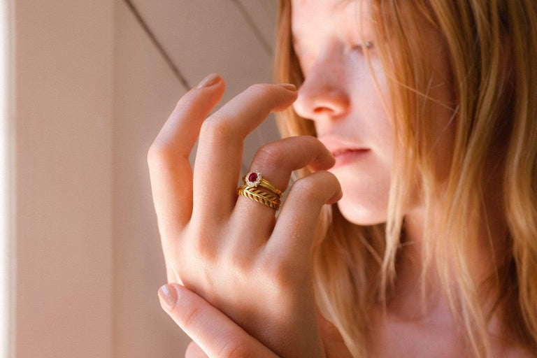EDWARDIAN RUBY AND DIAMOND RING