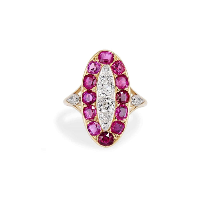 Edwardian Ruby & Diamond Ring
