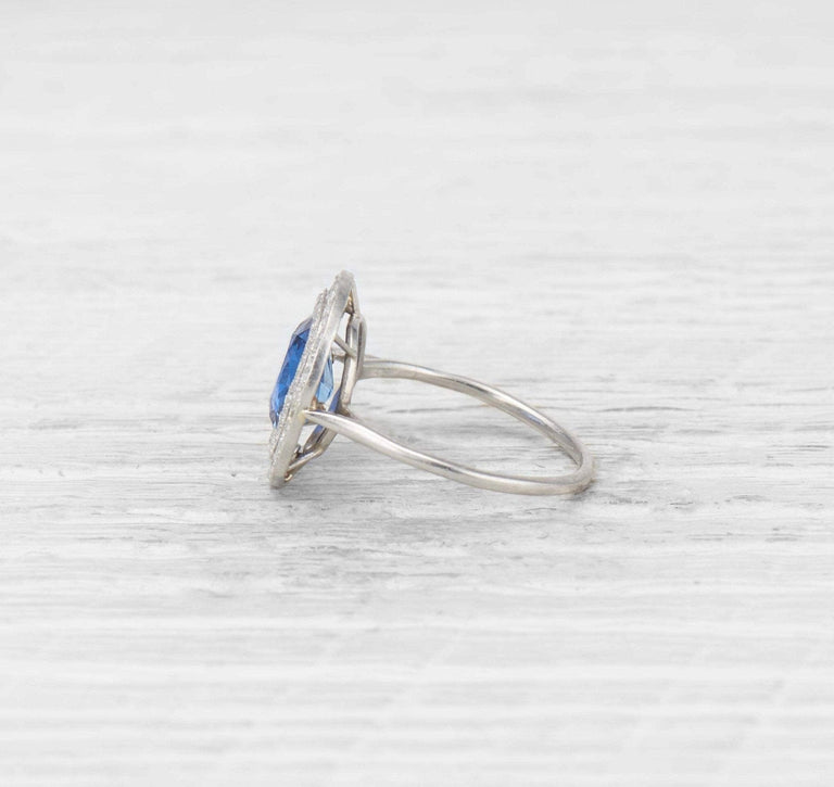 EDWARDIAN SAPPHIRE AND DIAMOND ENGAGEMENT RING