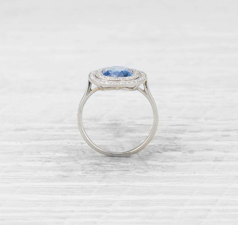 EDWARDIAN SAPPHIRE AND DIAMOND ENGAGEMENT RING