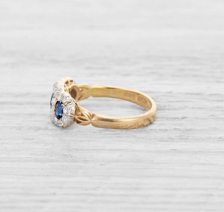 EDWARDIAN SAPPHIRE AND DIAMOND ENGAGEMENT RING