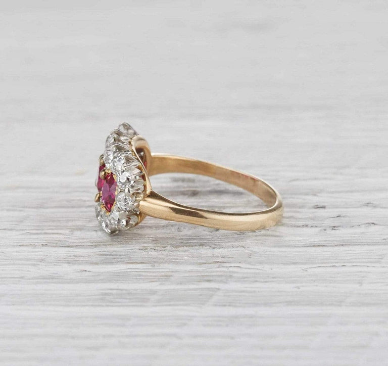 Edwardian Three Stone Ruby Ring