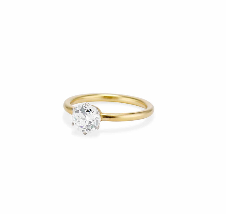 Edwardian Tiffany & Co. 1.45 Carat Old European Diamond and Gold Solitaire Engagement Ring