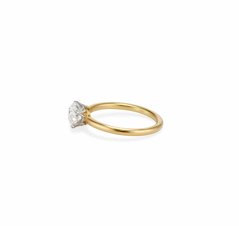 Edwardian Tiffany & Co. 1.45 Carat Old European Diamond and Gold Solitaire Engagement Ring