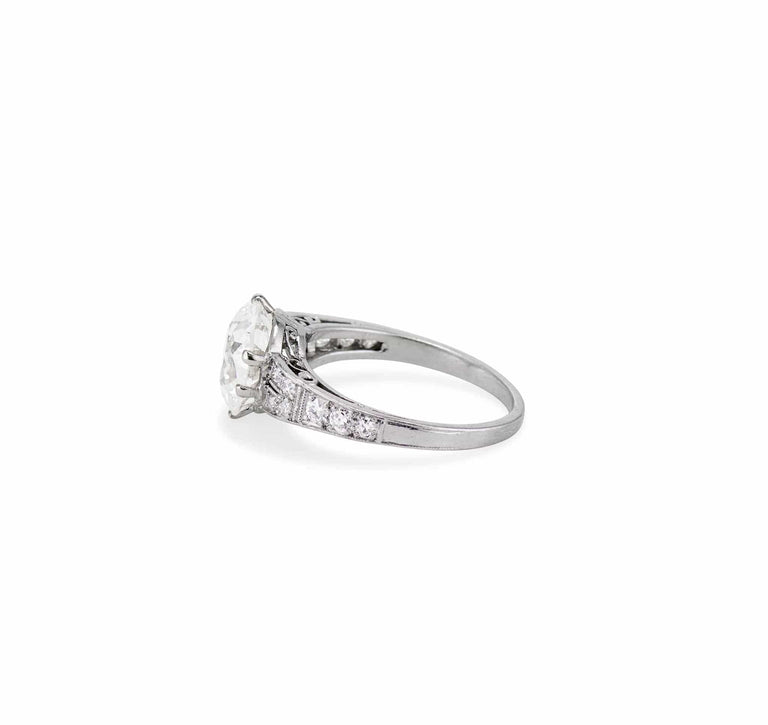 Edwardian Tiffany & Co. 2.79 Carat Old European Diamond and Platinum Ring