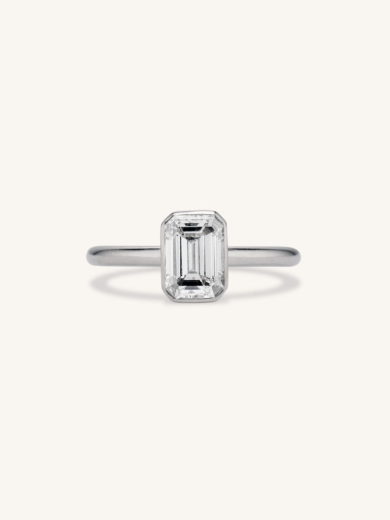 Classic Emerald Cut Diamond Solitaire 1.22