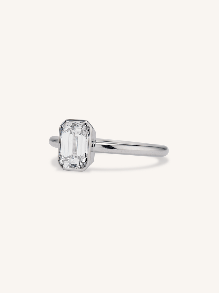 Classic Emerald Cut Diamond Solitaire 1.22
