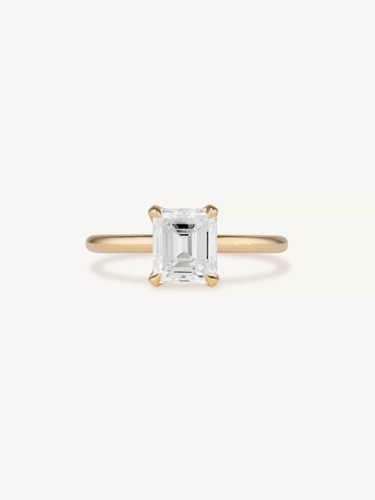 Classic Emerald Cut Diamond Four Prong Solitaire 1.70