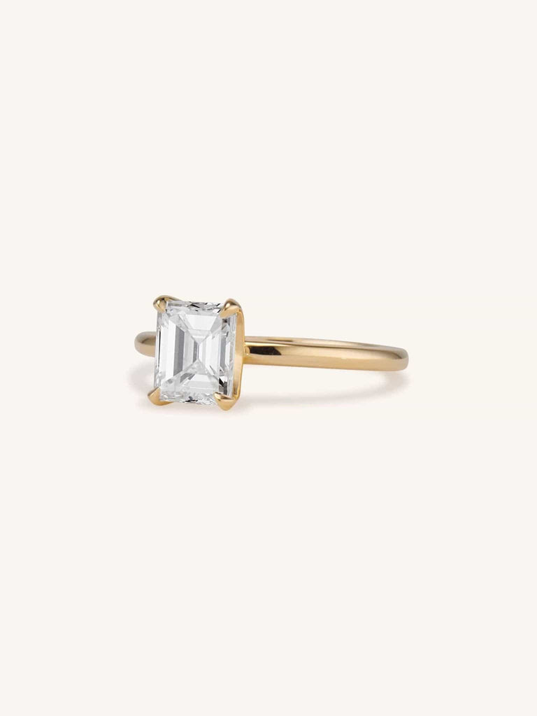 Classic Emerald Cut Diamond Four Prong Solitaire 1.70