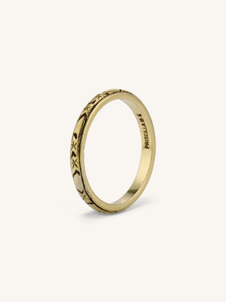 Engraved Gold Band - Size x