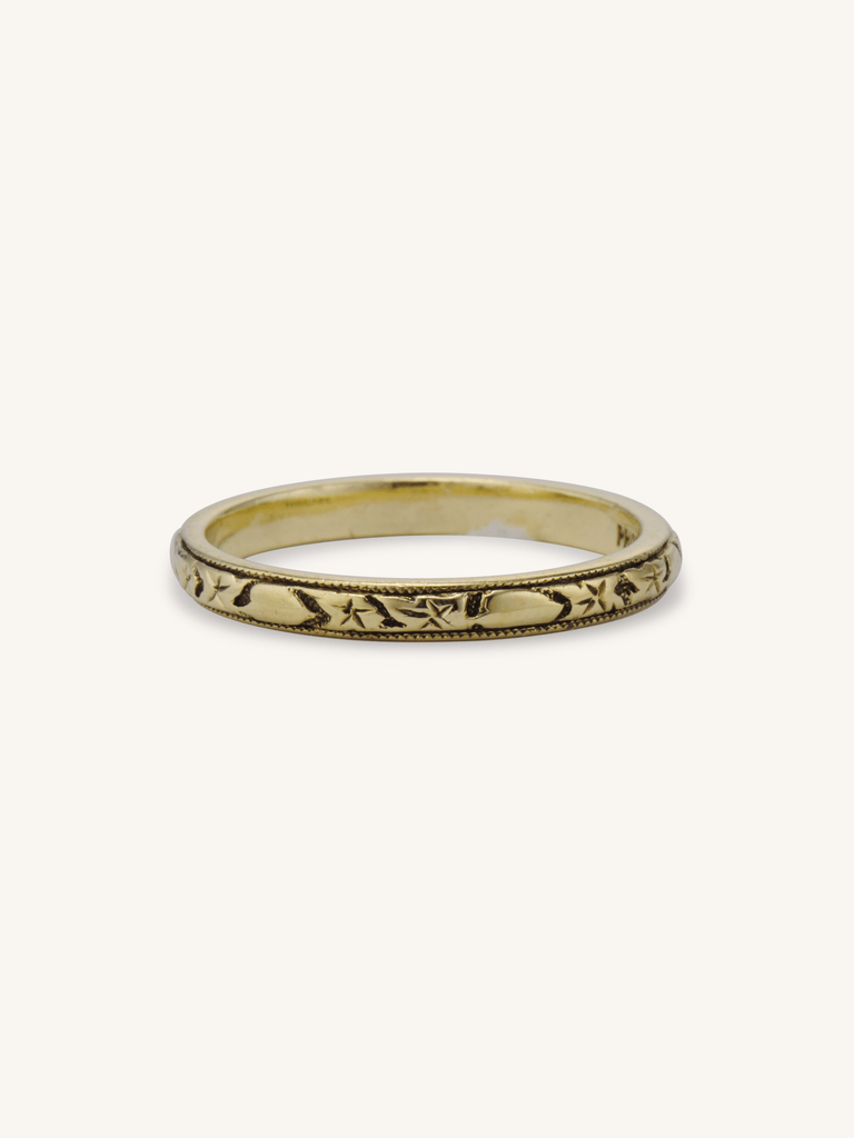 Engraved Gold Band - Size x