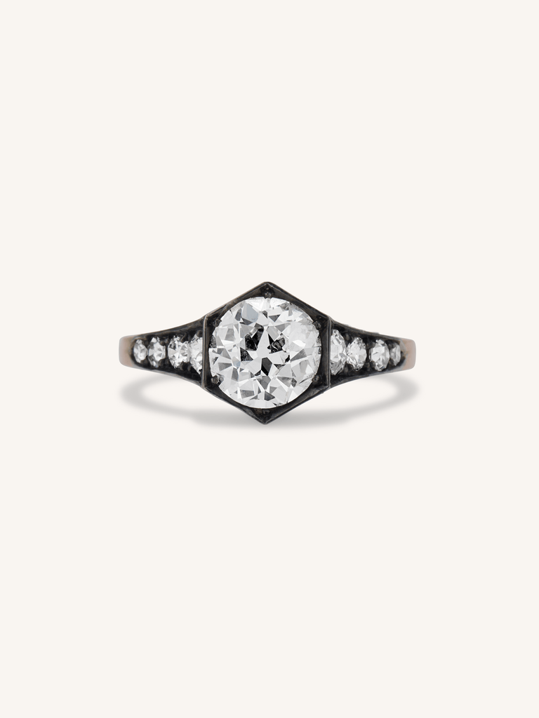 Erstwhile Honeycomb Vintage Inspired Engagement Ring