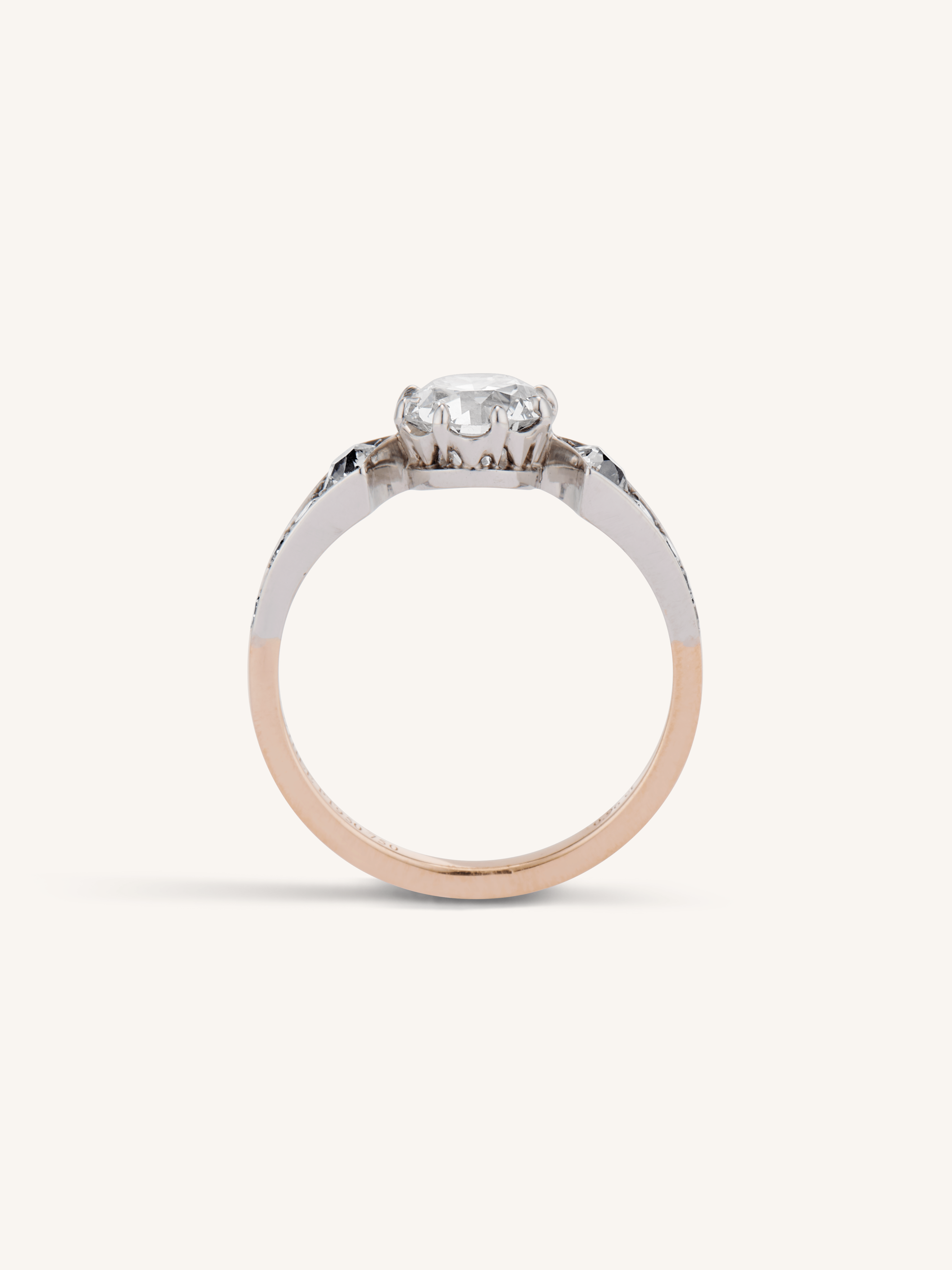 Erstwhile Wings Old European Cut Diamond Vintage Style Engagement Ring