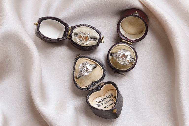 expensive engagement rings over 20,000 shown in ring boxes