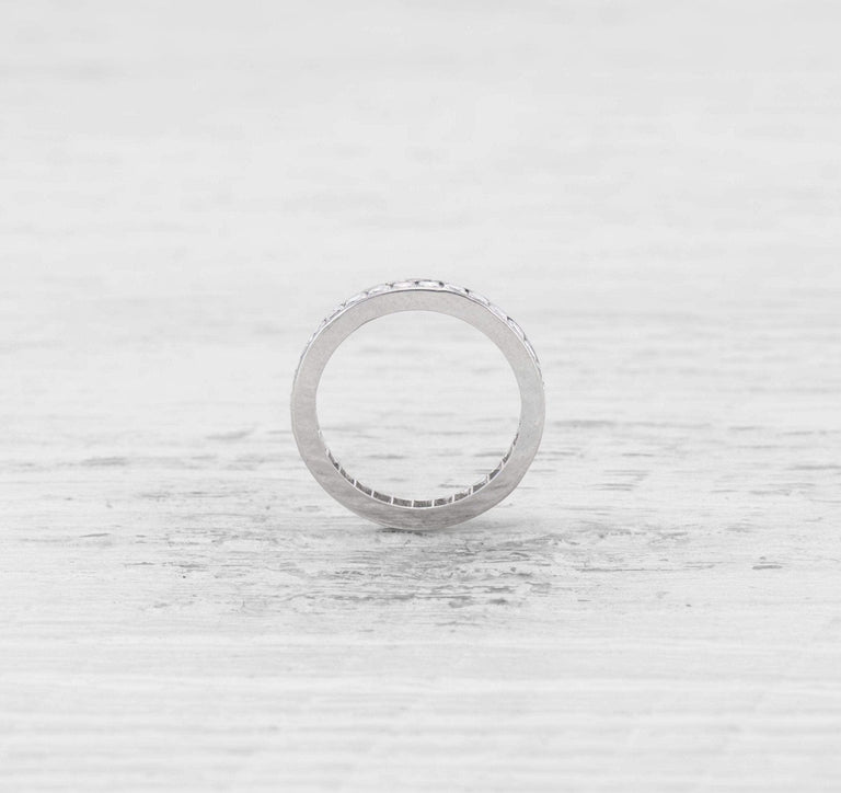 FRENCH CUT DIAMOND AND PLATINUM ETERNITY BAND