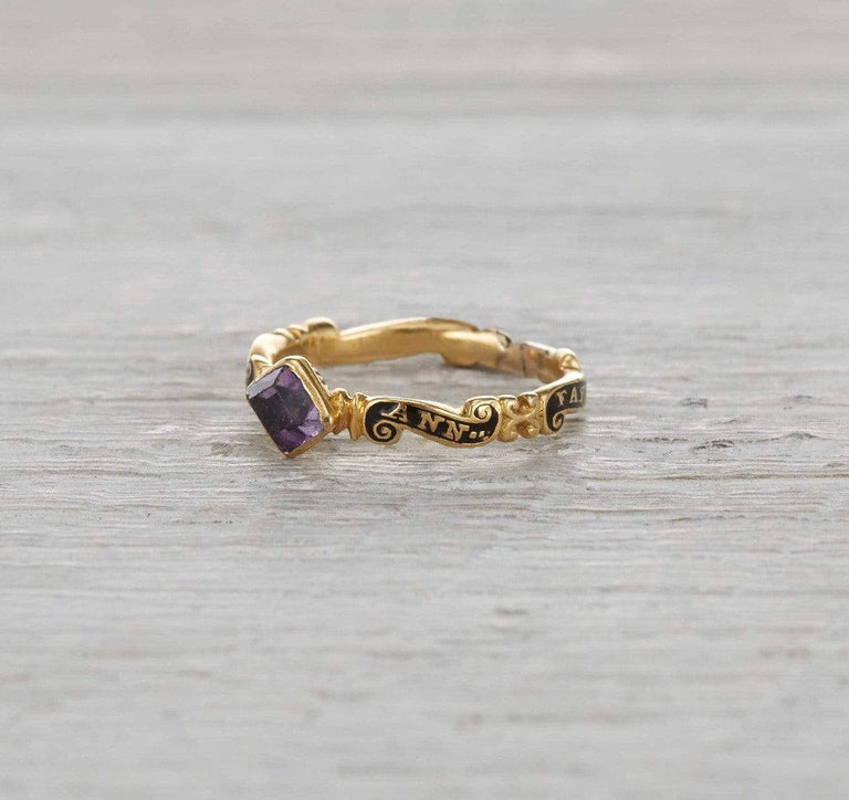 Georgian Amethyst Mourning Ring