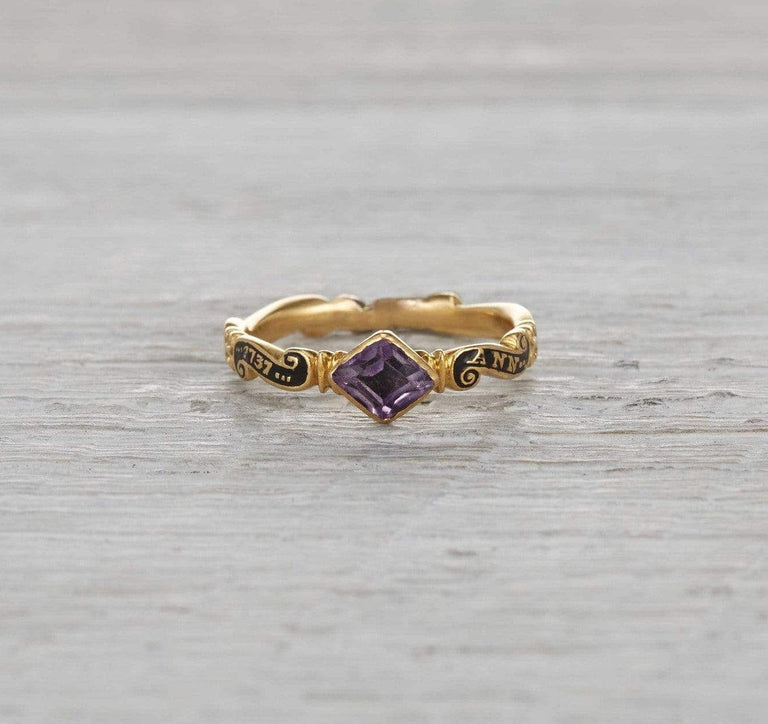 Georgian Amethyst Mourning Ring