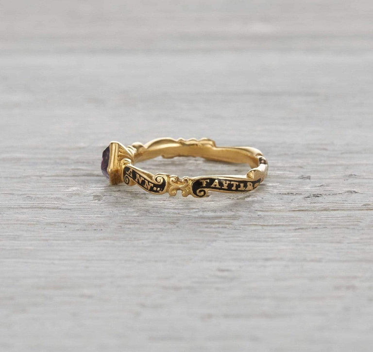 Georgian Amethyst Mourning Ring