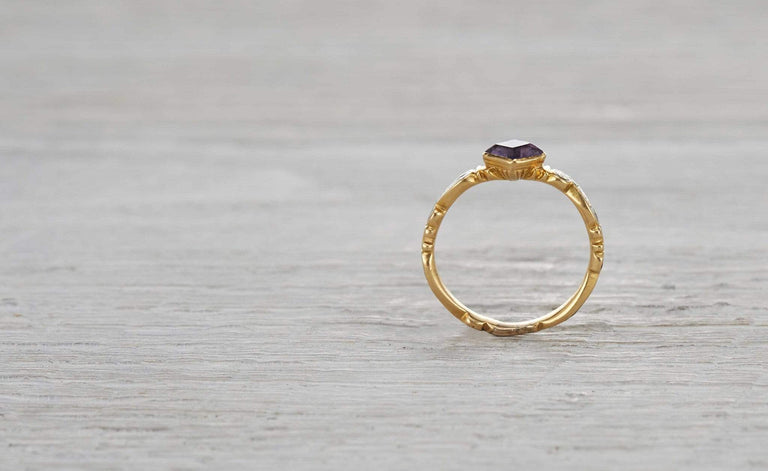 Georgian Amethyst Mourning Ring