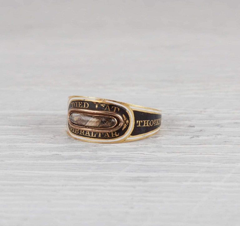 Georgian Braided Hair Mourning Ring