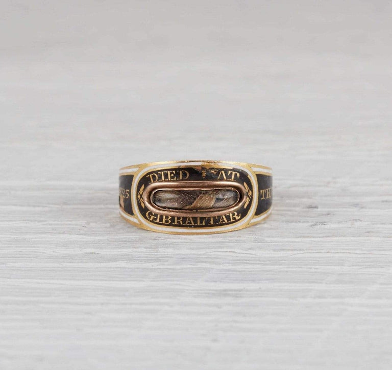 Georgian Braided Hair Mourning Ring