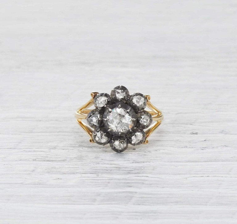 Georgian Diamond Cluster Ring
