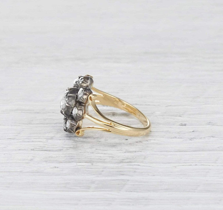 Georgian Diamond Cluster Ring