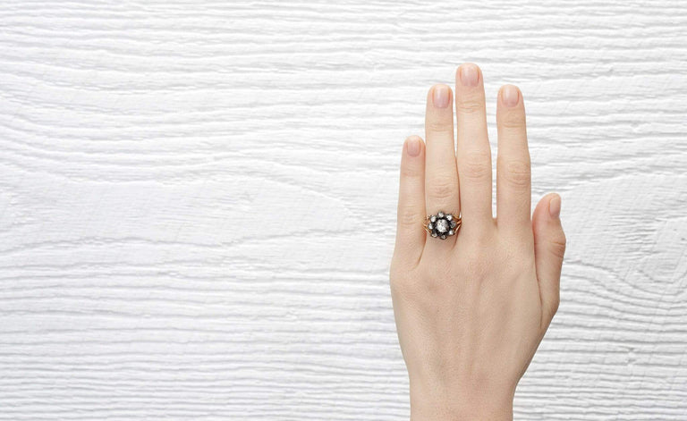 Georgian Diamond Cluster Ring