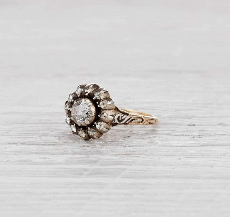 Georgian Diamond Cluster Ring