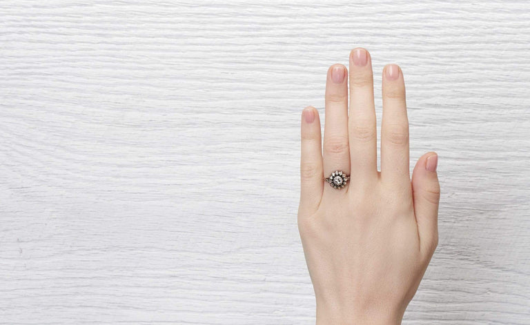 Georgian Diamond Cluster Ring