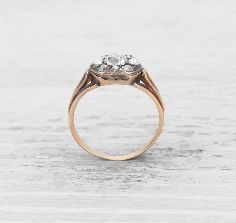 GEORGIAN DIAMOND CLUSTER RING