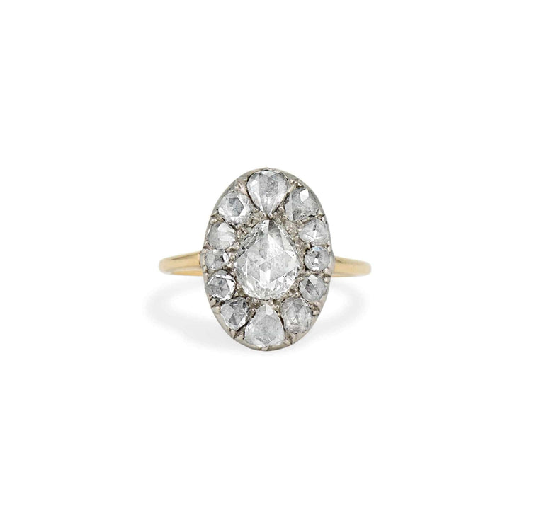 Georgian Diamond Cluster Ring