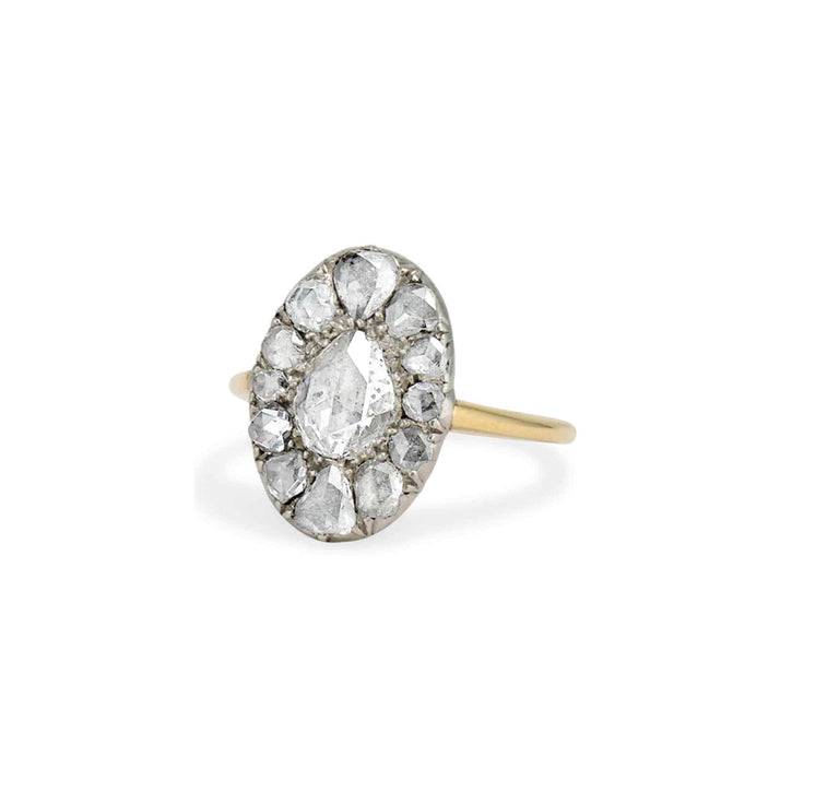 Georgian Diamond Cluster Ring