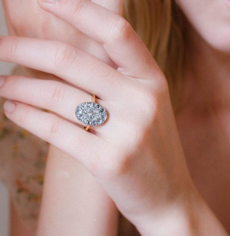 Georgian Diamond Cluster Ring