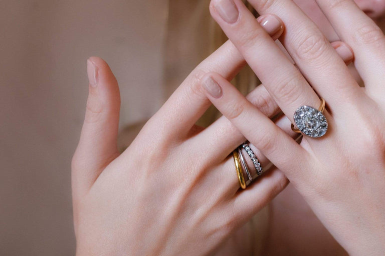 Georgian Diamond Cluster Ring