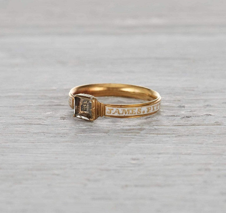 Georgian Enamel Mourning Ring