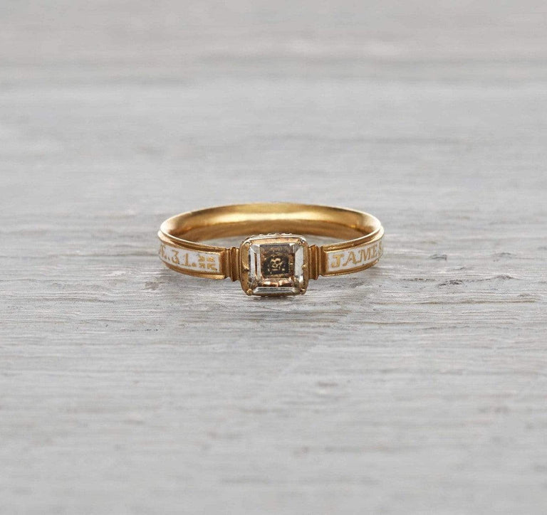 Georgian Enamel Mourning Ring