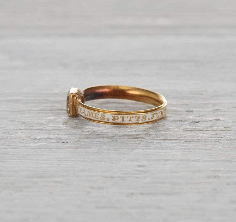 Georgian Enamel Mourning Ring