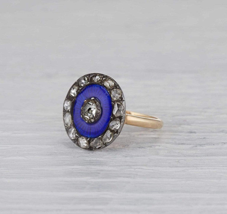 Georgian Enamel Mourning Ring