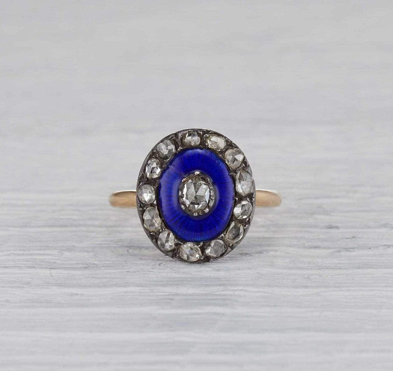 Georgian Enamel Mourning Ring