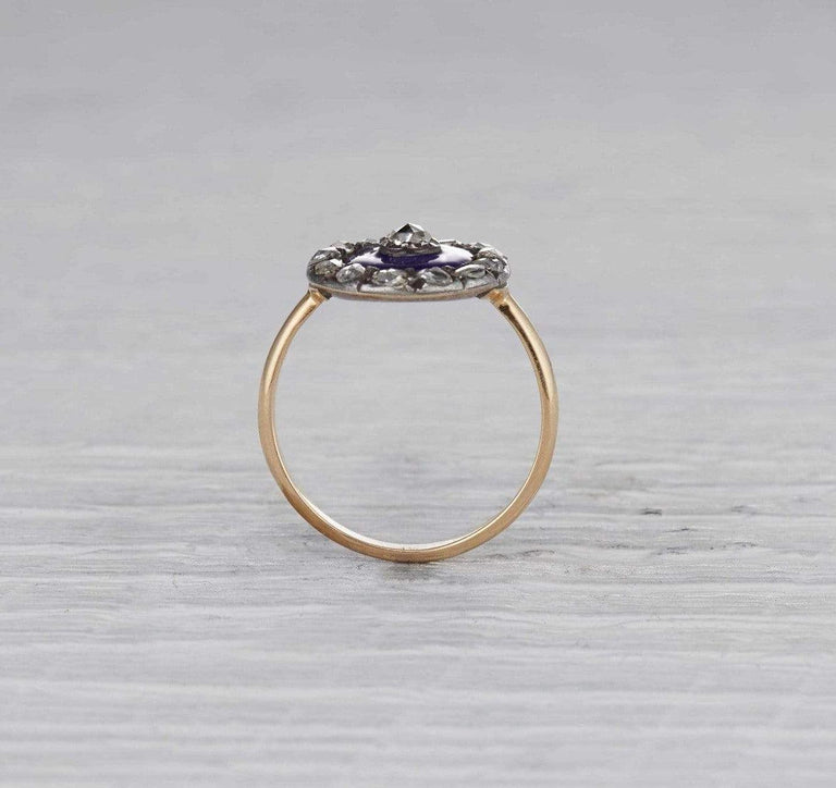 Georgian Enamel Mourning Ring