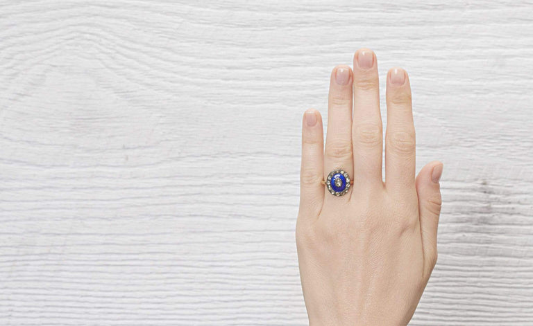 Georgian Enamel Mourning Ring