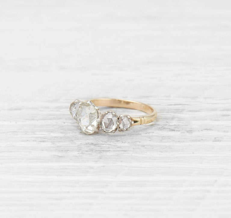 GEORGIAN FIVE STONE DIAMOND RING